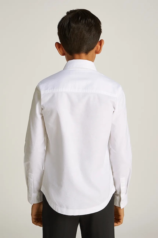 Dětská bavlněná košile Calvin Klein Jeans bílá IB0IB02392.PPYA
