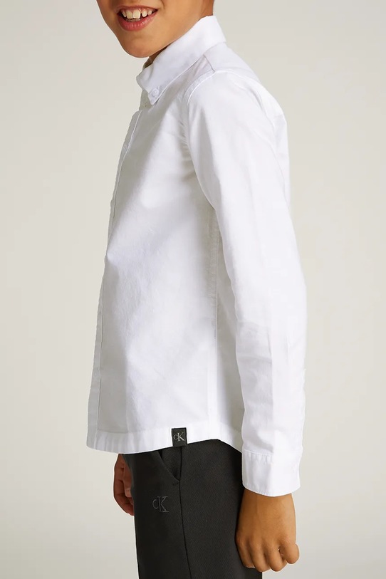 Dětská bavlněná košile Calvin Klein Jeans IB0IB02392.PPYA bílá