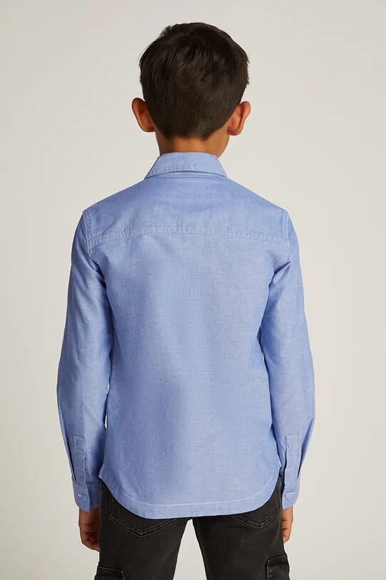 Дитяча бавовняна сорочка Calvin Klein Jeans блакитний IB0IB02392.PPYA