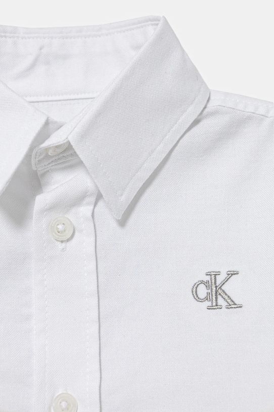 CHLAPEC Dětská bavlněná košile Calvin Klein Jeans IN0IN00289.PPYA bílá
