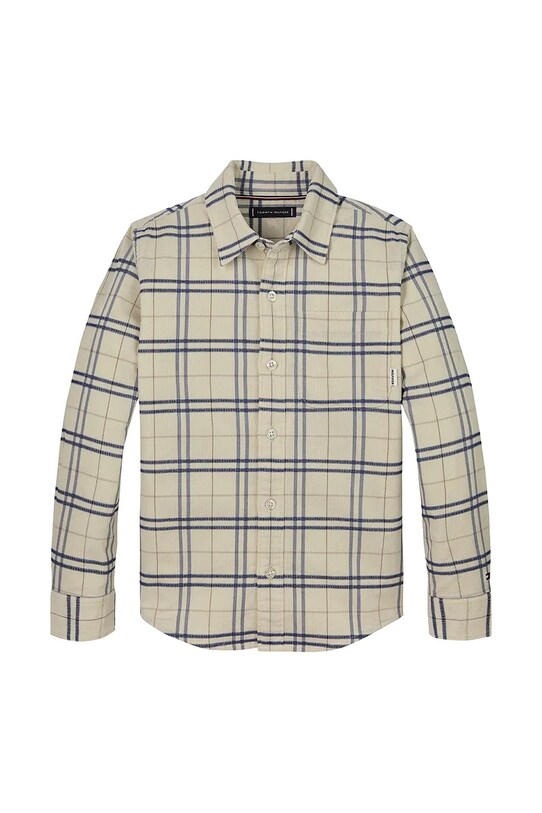 Tommy Hilfiger camasa copii KB0KB09338.104.122.PPYA bej SS25