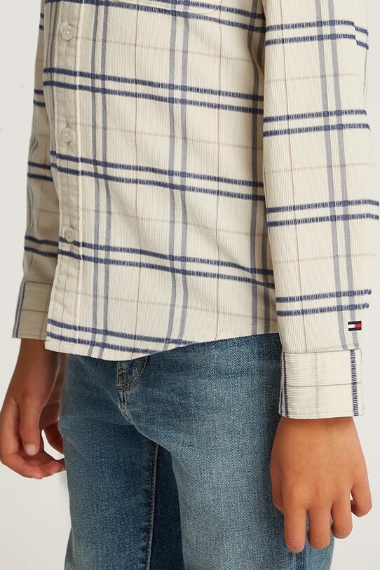 Tommy Hilfiger camasa copii KB0KB09338.104.122.PPYA bej