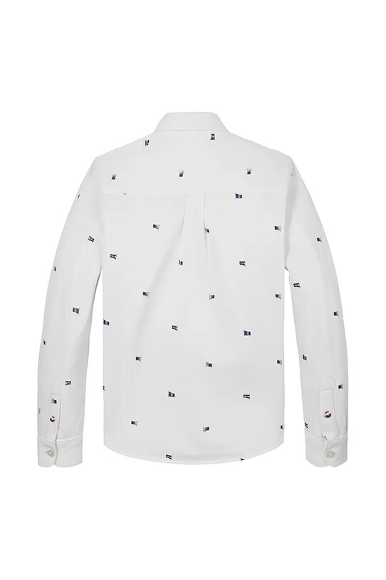 Мальчик Детская хлопковая рубашка Tommy Hilfiger KB0KB09594.128.176.PPYA белый