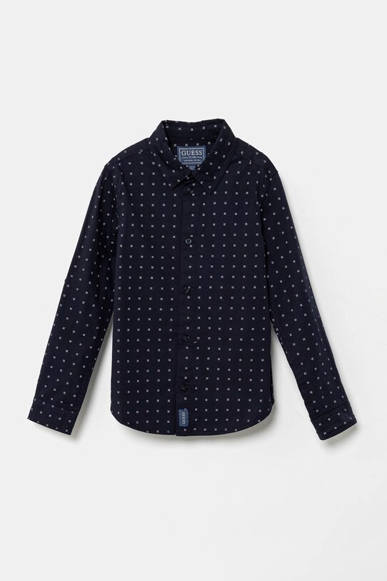 Παιδικό πουκάμισο Guess μακρύ σκούρο μπλε L5RH04.WE5W0.PPYA