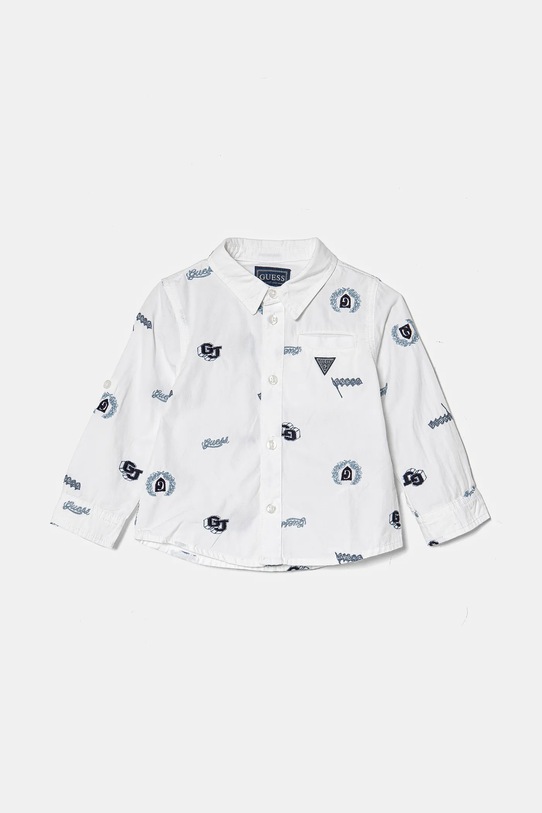 Детская хлопковая рубашка Guess длинный белый N5RH07.WBHQ1.PPYA