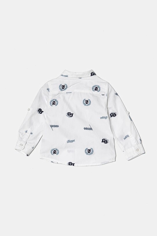 Детская хлопковая рубашка Guess N5RH07.WBHQ1.PPYA белый SS25
