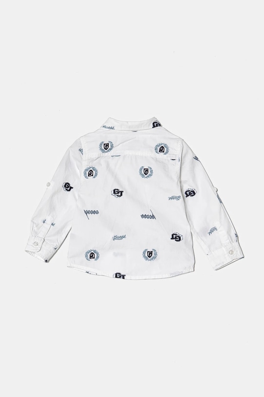 Детская хлопковая рубашка Guess N5RH07.WBHQ1.PPYA белый SS25