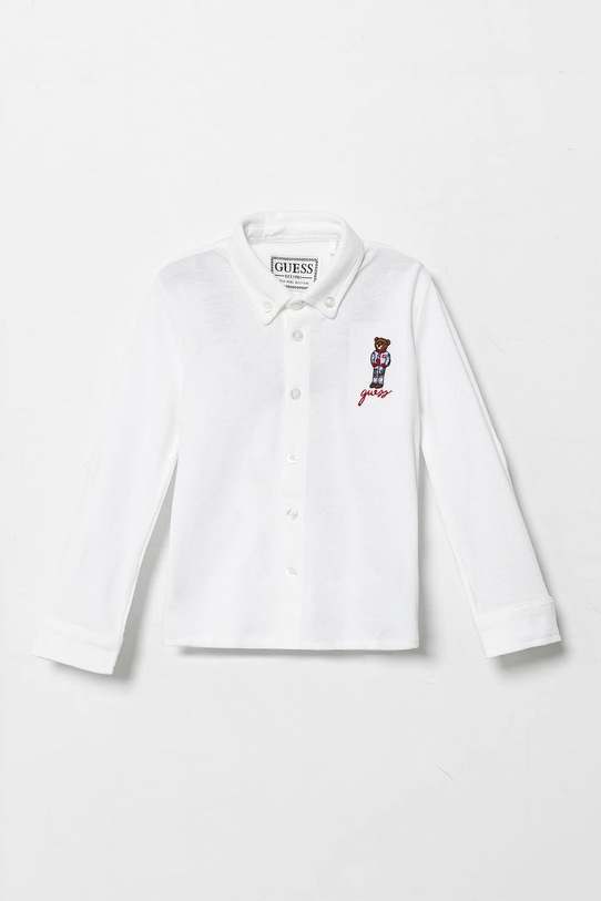 Guess koszula bawełniana casual biały N5RP01.KAPY0.PPYA