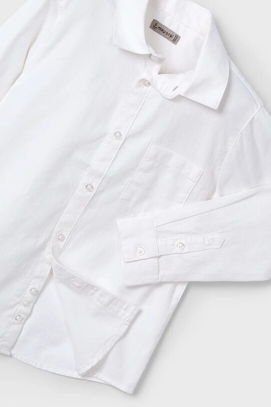 Дитяча бавовняна сорочка Mayoral білий 140.5C.Mini.PPYA