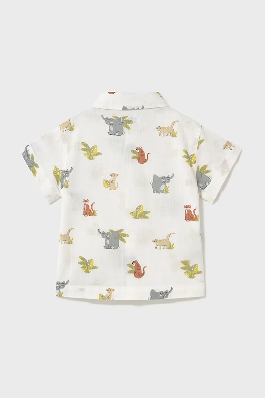 Mayoral koszula bawełniana dziecięca 1112.3E.Baby.PPYA biały SS25