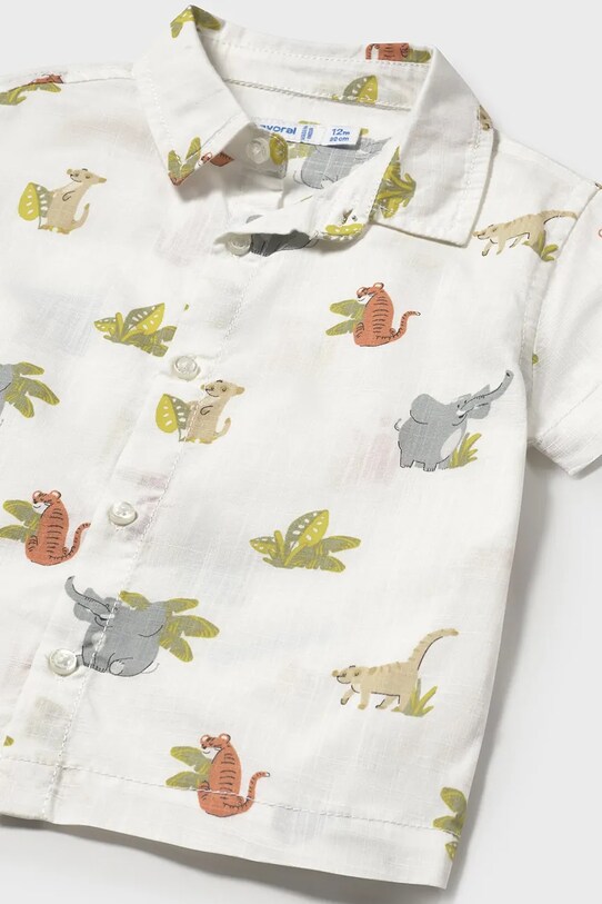 Chłopiec Mayoral koszula bawełniana dziecięca 1112.3E.Baby.PPYA biały