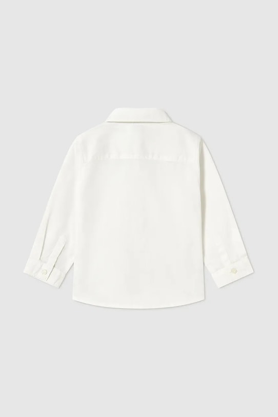 Детская хлопковая рубашка Mayoral 1113.3A.Baby.PPYA бежевый SS25