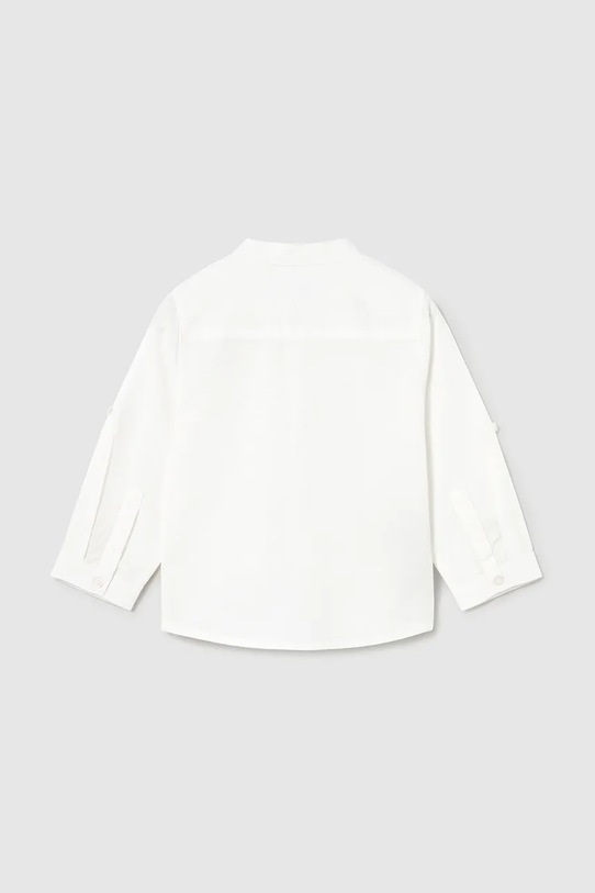 Mayoral koszula z domieszką lnu dziecięca 1115.3E.Baby.PPYA biały SS25