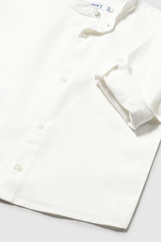 Chłopiec Mayoral koszula z domieszką lnu dziecięca 1115.3E.Baby.PPYA biały