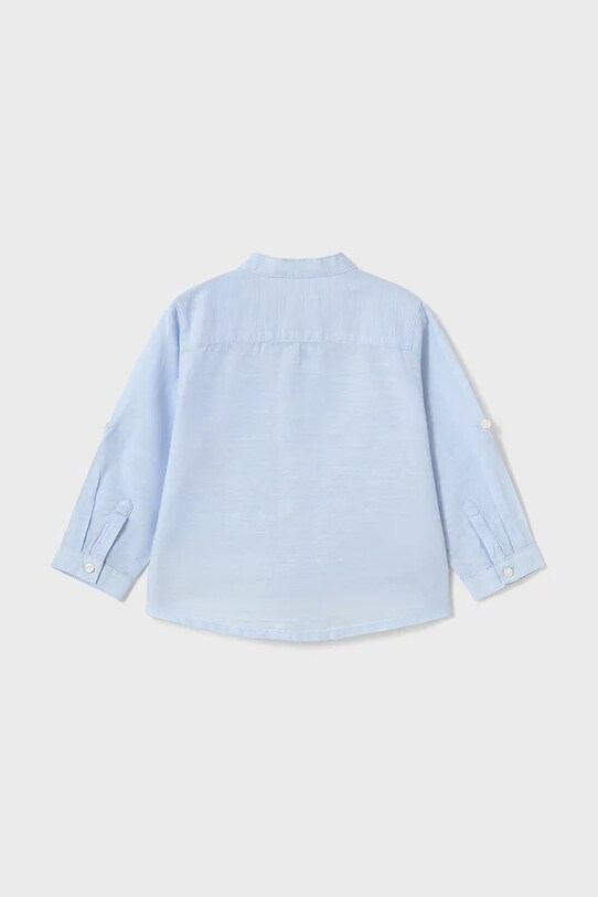 Дитяча сорочка з домішкою льну Mayoral 1115.3E.Baby.PPYA блакитний SS25