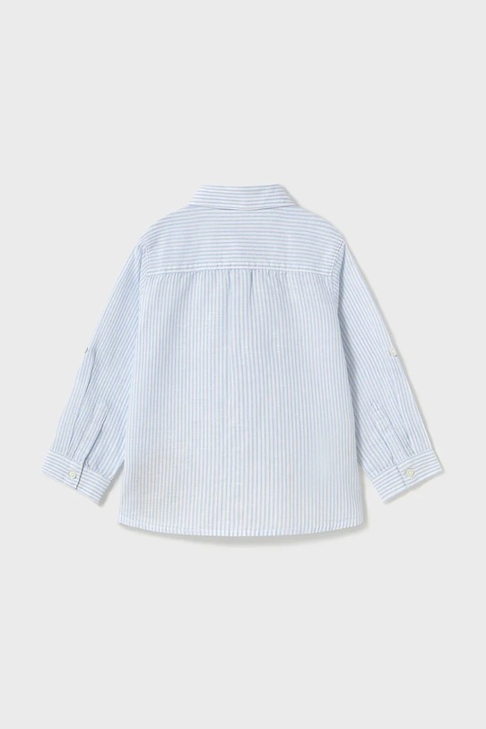 Mayoral koszula z domieszką lnu dziecięca 1116.3E.Baby.PPYA niebieski SS25