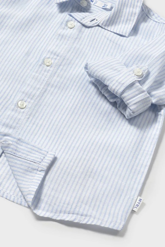 Chłopiec Mayoral koszula z domieszką lnu dziecięca 1116.3E.Baby.PPYA niebieski