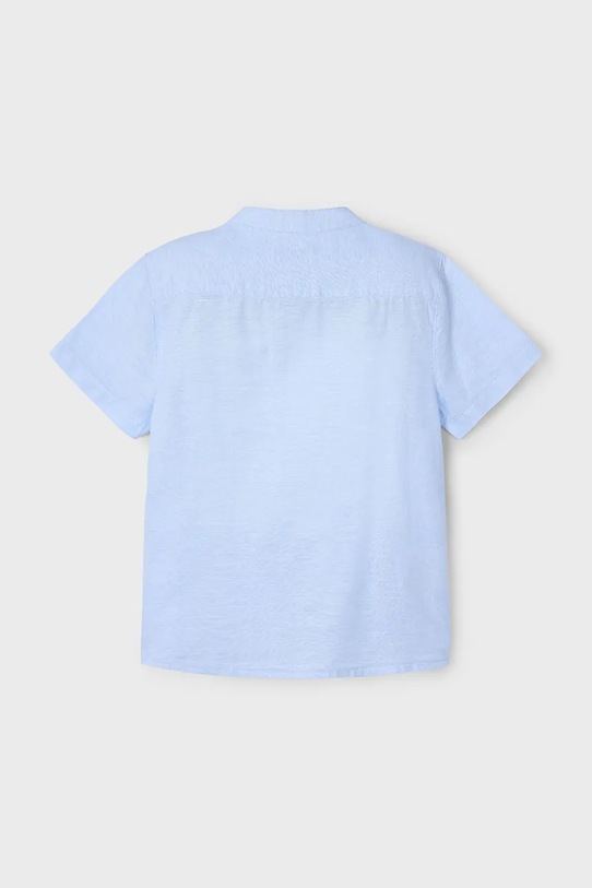 Mayoral cămașă din amestec de in pentru copii 3113.5A.Mini.PPYA albastru SS25