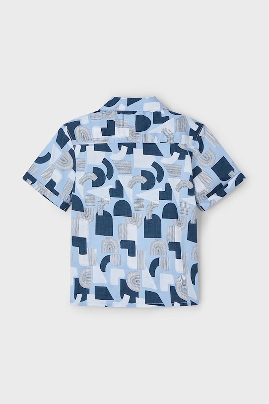 Mayoral camasa de bumbac pentru copii 3114.5E.Mini.PPYA albastru SS25