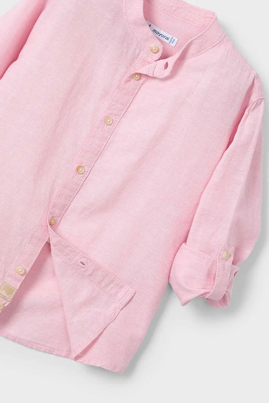 Mayoral koszula z domieszką lnu dziecięca czerwony 3119.5D.Mini.PPYA