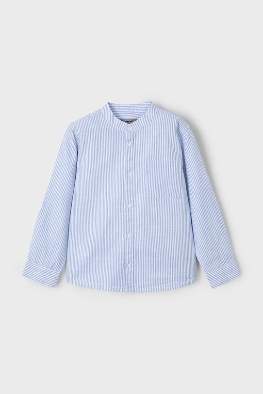 Mayoral camasa de bumbac pentru copii 3120.5E.Mini.PPYA albastru SS25