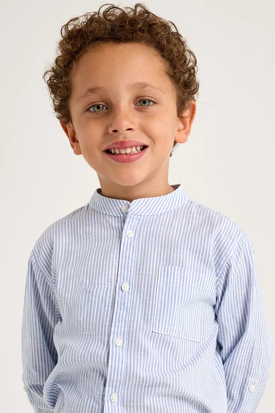 Mayoral camasa de bumbac pentru copii 3120.5E.Mini.PPYA albastru