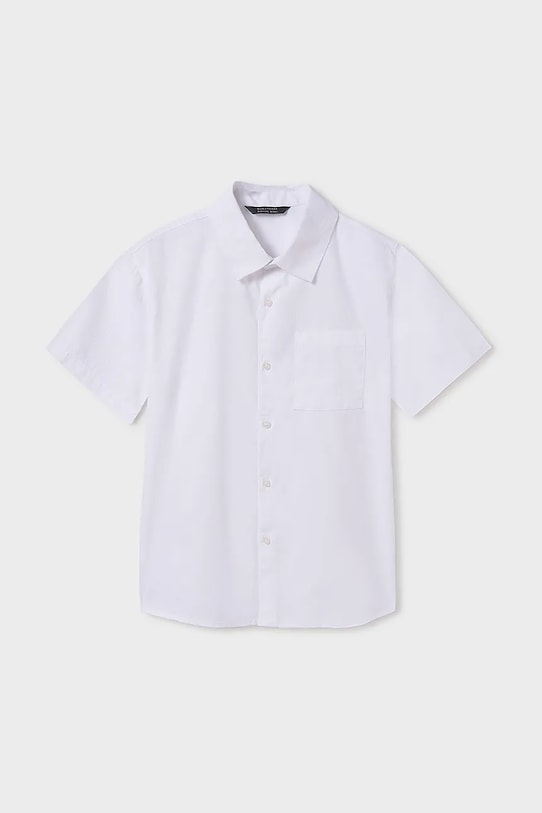 Детская хлопковая рубашка Mayoral casual белый 6136.7A.Junior.PPYA