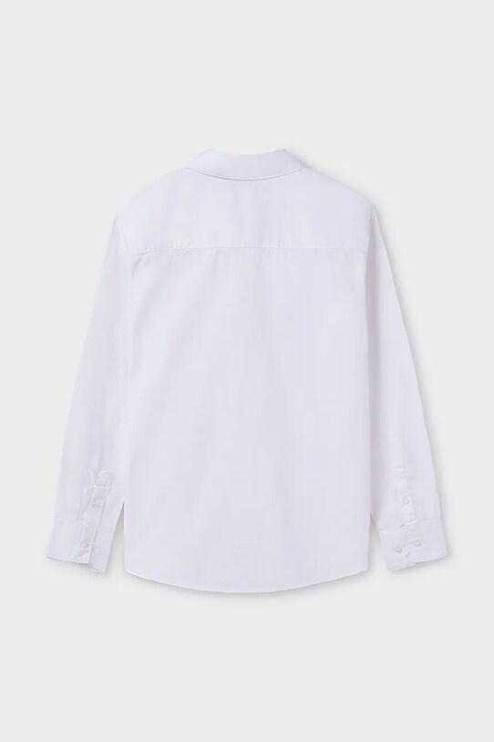 Băieți Mayoral camasa de bumbac pentru copii 6140.7A.Junior.PPYA alb