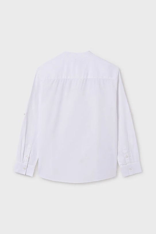 Băieți Mayoral camasa de bumbac pentru copii 6141.7B.Junior.PPYA alb