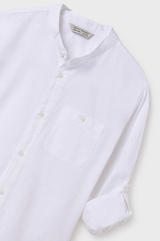 Mayoral camasa de bumbac pentru copii alb 6141.7B.Junior.PPYA