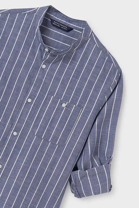 Mayoral koszula bawełniana dziecięca niebieski 6141.7B.Junior.PPYA