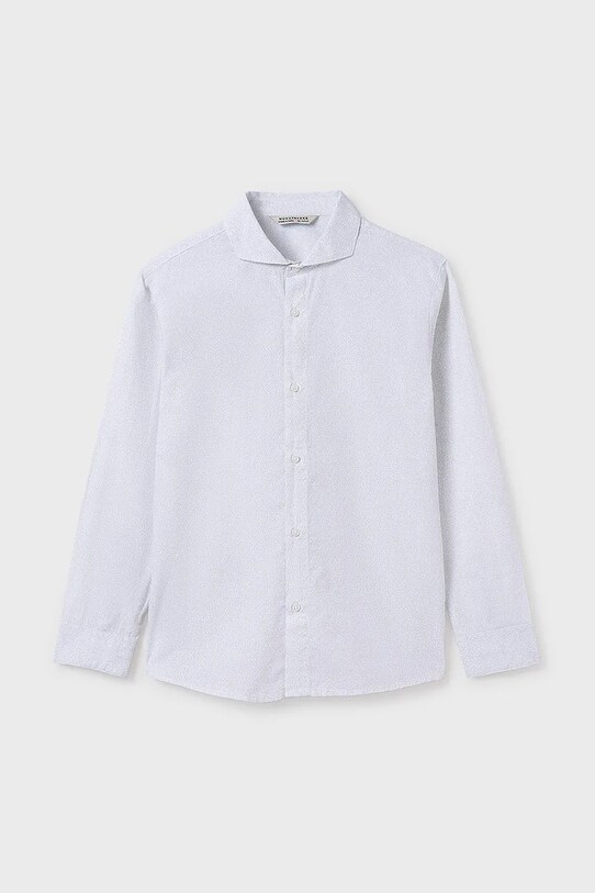 Mayoral camicia di cotone per bambini 6142.7B.Junior.PPYA bianco SS25