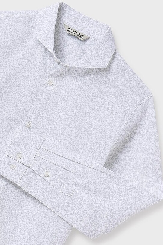 Mayoral camicia di cotone per bambini bianco 6142.7B.Junior.PPYA