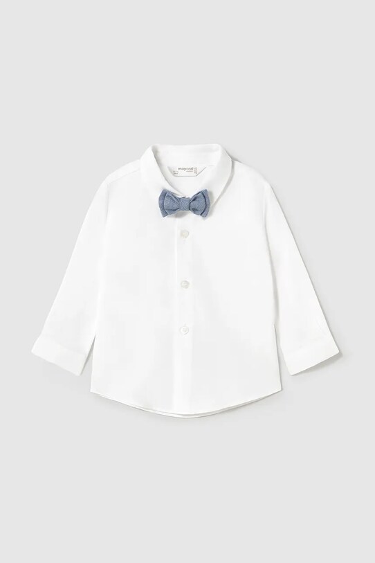 Хлопковая рубашка для младенцев Mayoral Newborn длинный белый 1102.1F.Newborn.PPYH