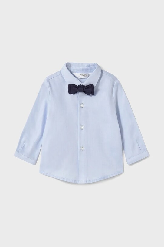 Хлопковая рубашка для младенцев Mayoral Newborn длинный голубой 1102.1F.Newborn.PPYH