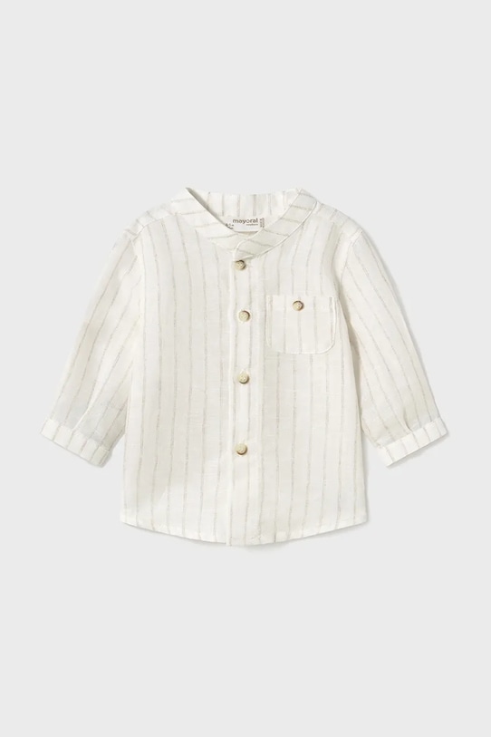 Детская рубашка с примесью льна Mayoral Newborn длинный бежевый 1103.1L.Newborn.PPYH