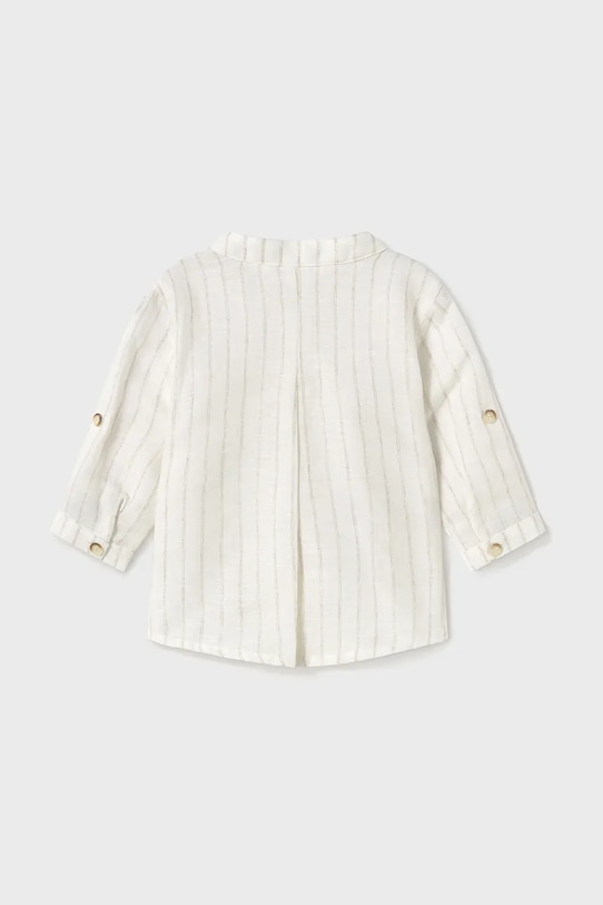 Детская рубашка с примесью льна Mayoral Newborn 1103.1L.Newborn.PPYH бежевый SS25