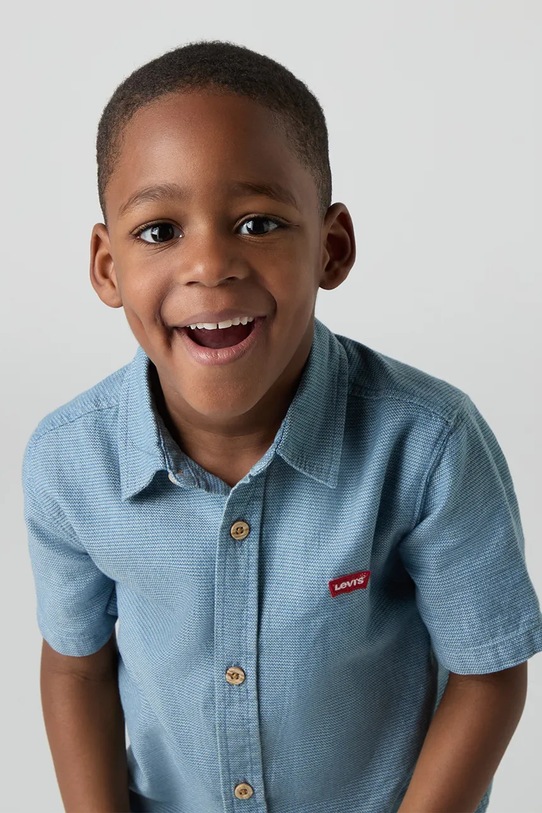 Levi's koszula bawełniana dziecięca SS WOVEN SHIRT 8EH426