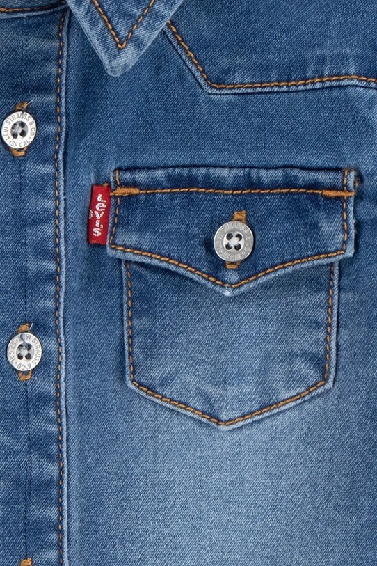 Băieți Levi's cămașă de bumbac pentru copii MY FIRST BARSTOW 6EM335 albastru