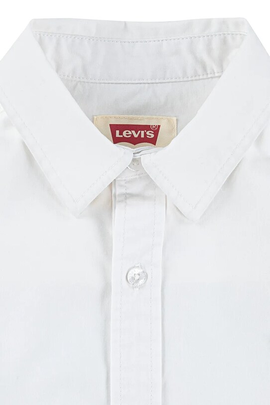 Хлопчик Дитяча бавовняна сорочка Levi's BATTERY HOUSEMARK SHIRT 9EN129 білий