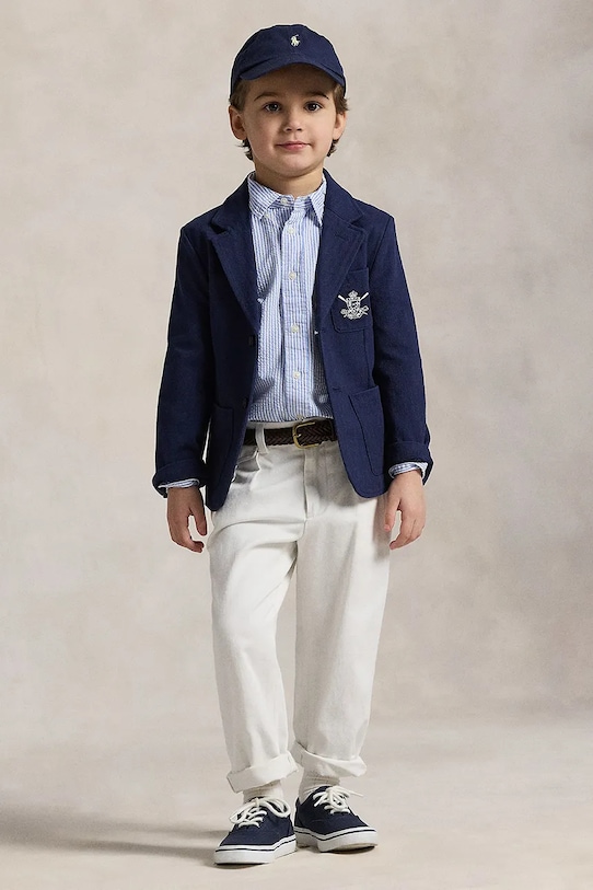 Polo Ralph Lauren koszula bawełniana dziecięca 322964692001 niebieski