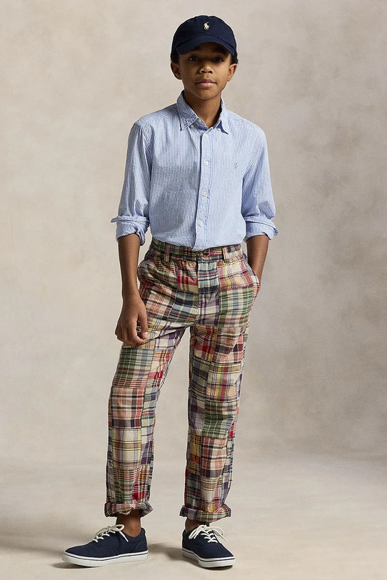 Polo Ralph Lauren koszula bawełniana dziecięca niebieski 323964692001