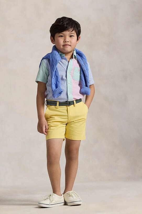 Дитяча бавовняна сорочка Polo Ralph Lauren 322964691001 блакитний