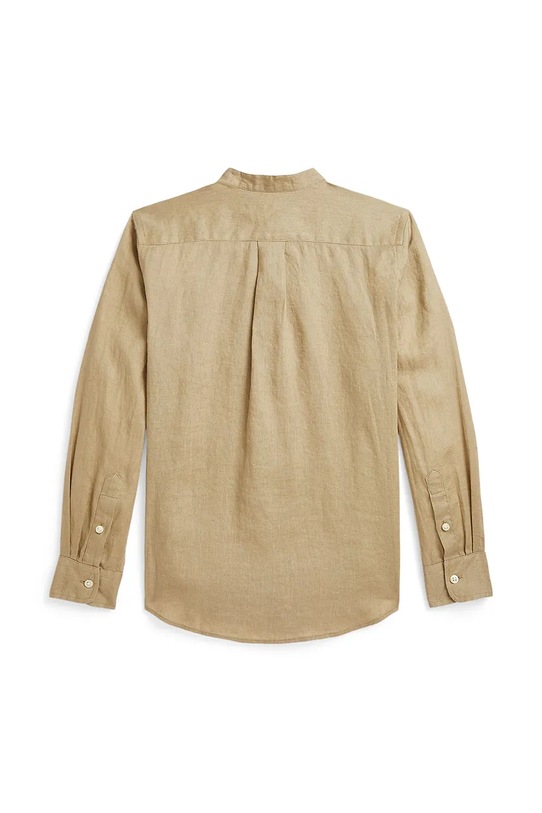 Polo Ralph Lauren camicia di lino per bambini 323964592003 marrone SS25