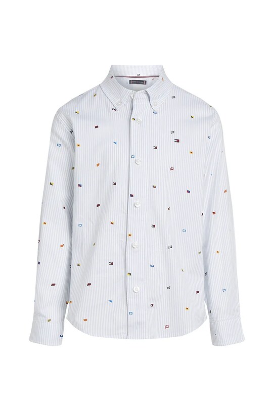 Košeľa Tommy Hilfiger bavlna modrá KB0KB09796.PPYA