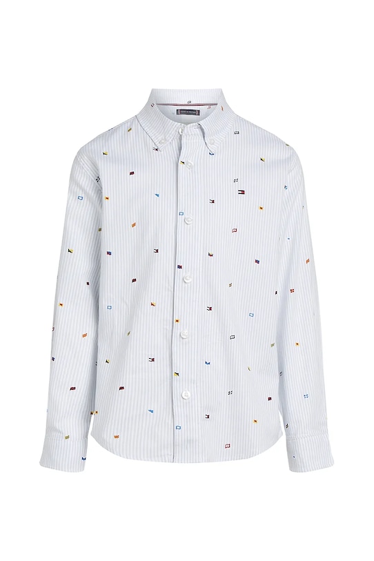 Tommy Hilfiger koszula z elastanem niebieski KB0KB09796.PPYA