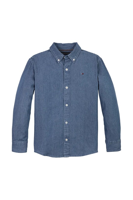 Tommy Hilfiger koszula bawełniana dziecięca KB0KB09840.PPYA niebieski SS25