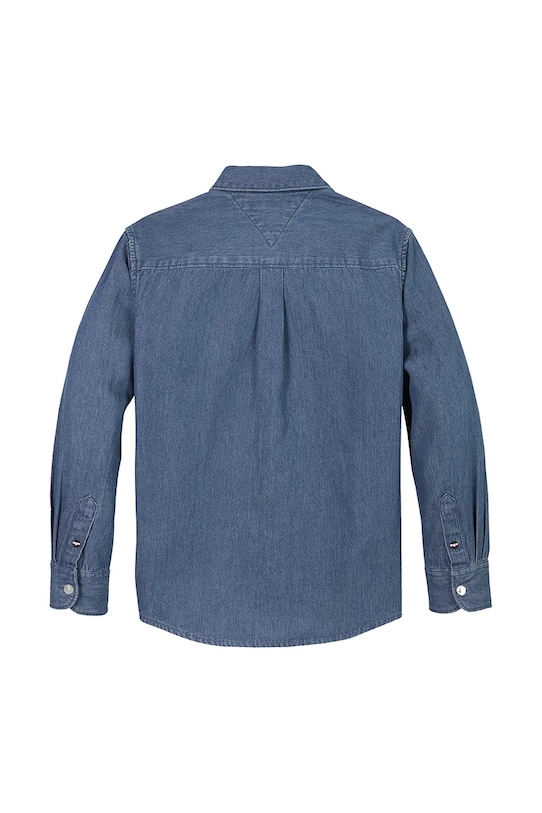 Chlapec Detská bavlnená košeľa Tommy Hilfiger KB0KB09840.PPYA modrá