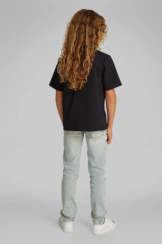 Otroška srajca Calvin Klein Jeans črna IB0IB02495.PPYA
