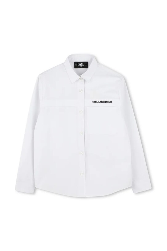 Дитяча бавовняна сорочка Karl Lagerfeld довгий білий Z30421.86.108